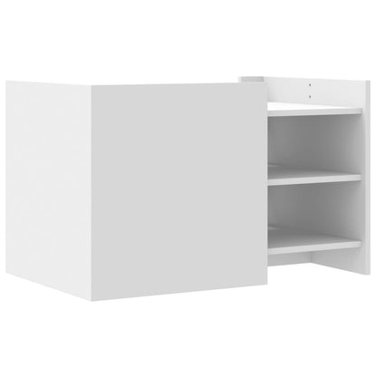 Sofabord Hvid 80x50x50 cm Træ Materiale