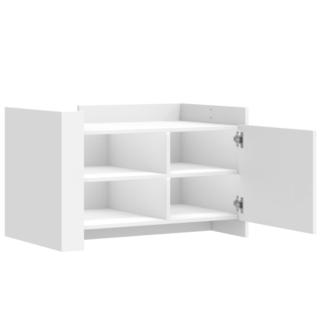 Sofabord Hvid 80x50x50 cm Træ Materiale