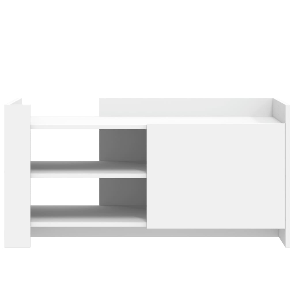 Sofabord Hvid 100x50x50 cm Træ Materiale