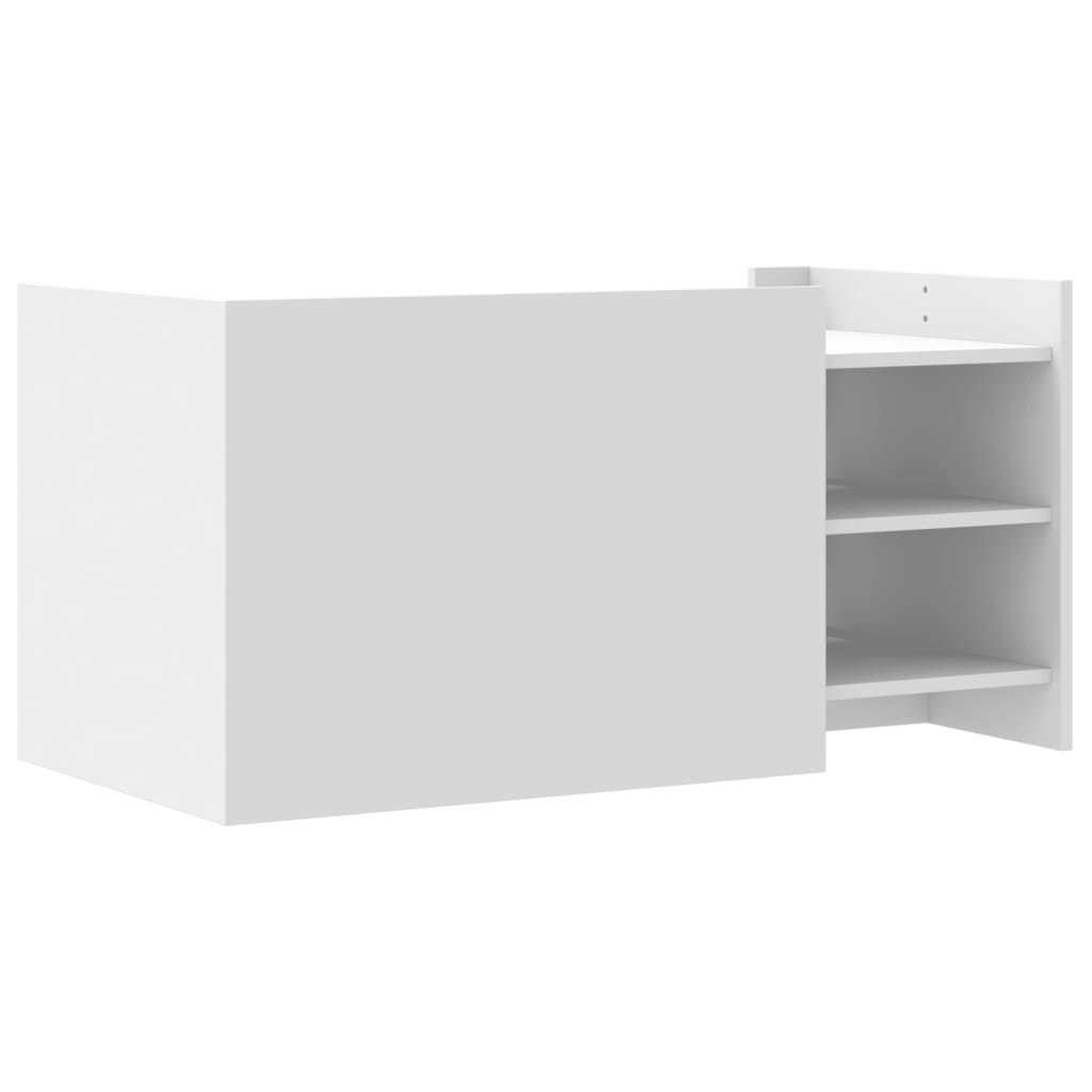 Sofabord Hvid 100x50x50 cm Træ Materiale