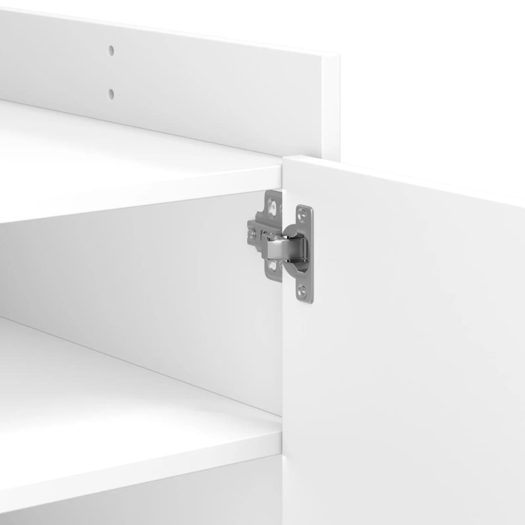 Sofabord Hvid 100x50x50 cm Træ Materiale