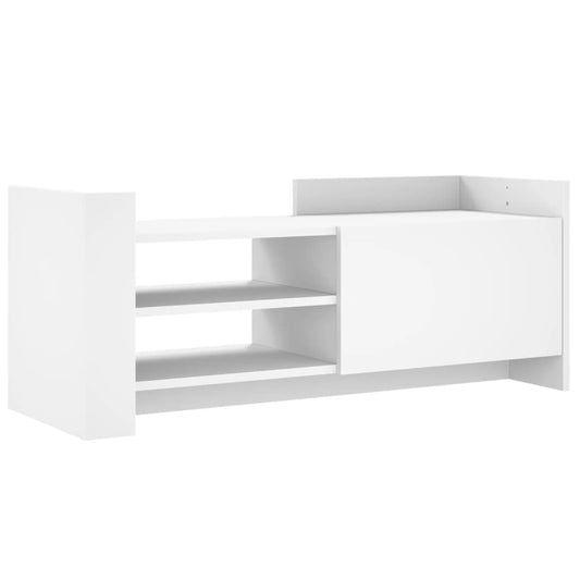 TV-skab Hvid 100x35x40 cm Træ Materiale