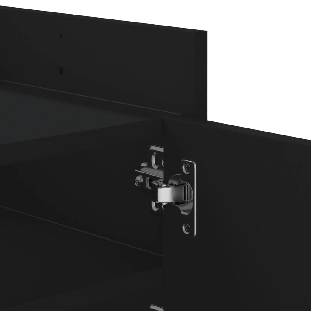 TV-skab Sort 100x35x40 cm Træ Materiale
