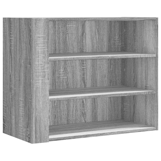 Wandregal Grau Sonoma 75x35x60 cm Holzwerkstoff