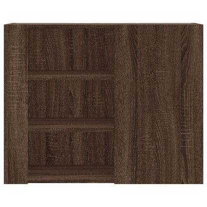 Wandregal Braun Eichen-Optik 75x35x60 cm Holzwerkstoff