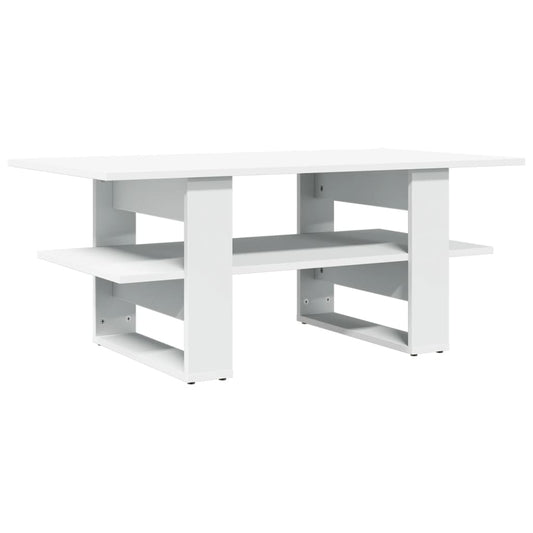 Sofabord Hvid 102x55x42 cm Træ Materiale