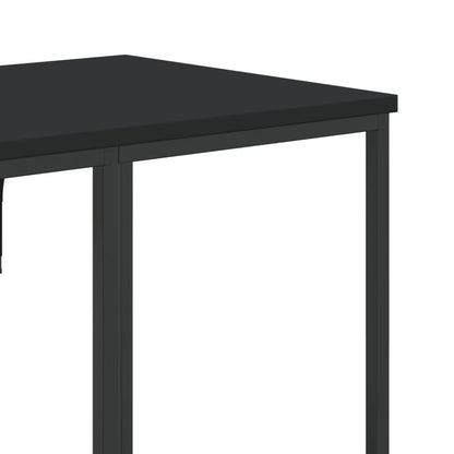 Tøjstativ med hylder sort træmateriale