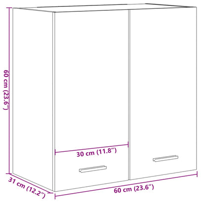 Hängeschrank Lyon Sonoma-Eiche 60x31x60 cm Holzwerkstoff