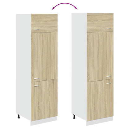 Kühlumbauschrank Lyon Sonoma-Eiche 60x57x207 cm Holzwerkstoff