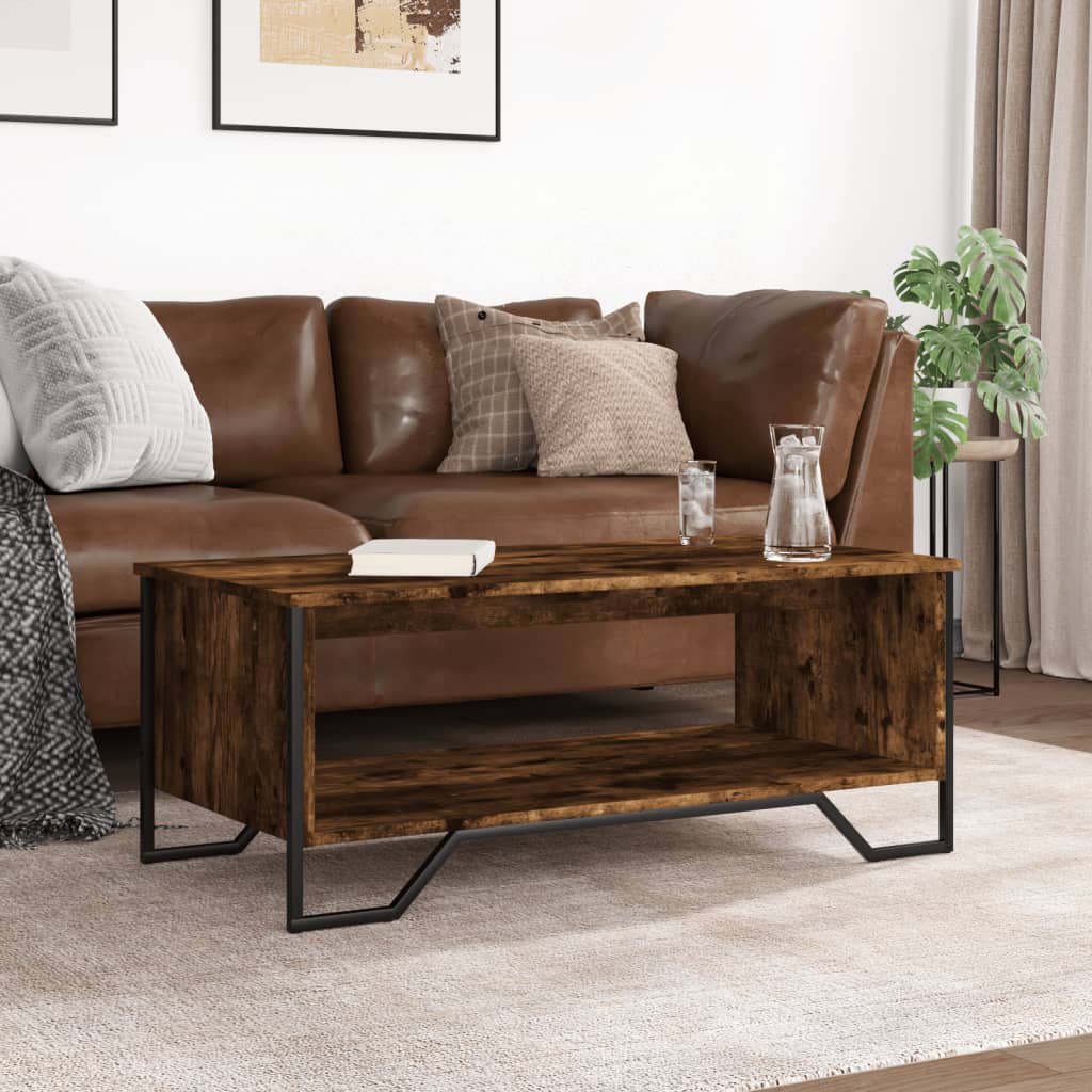 Sofabord røget eg 100x51x40 cm træmateriale