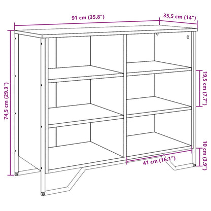Skænk Sonoma Eg 91x35,5x74,5 cm Træ Materiale