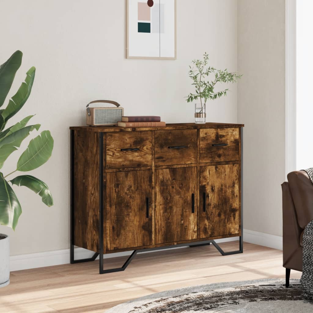 Skænk røget eg 97x32,5x74,5 cm træmateriale