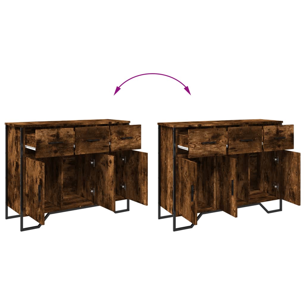 Skænk røget eg 97x32,5x74,5 cm træmateriale