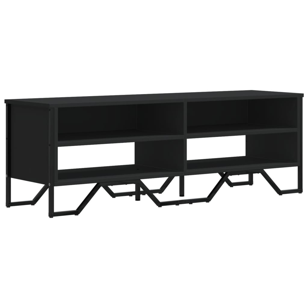 TV-skab Sort 122x34x41 cm Træ Materiale