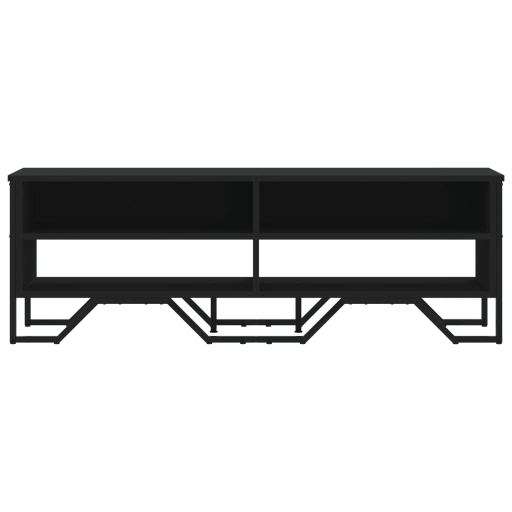 TV-skab Sort 122x34x41 cm Træ Materiale