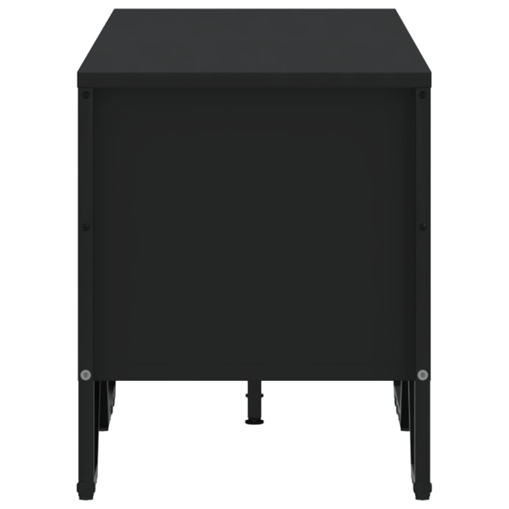 TV-skab Sort 122x34x41 cm Træ Materiale