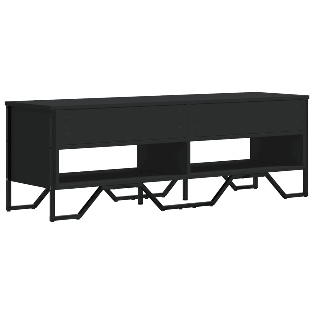 TV-skab Sort 122x34x41 cm Træ Materiale