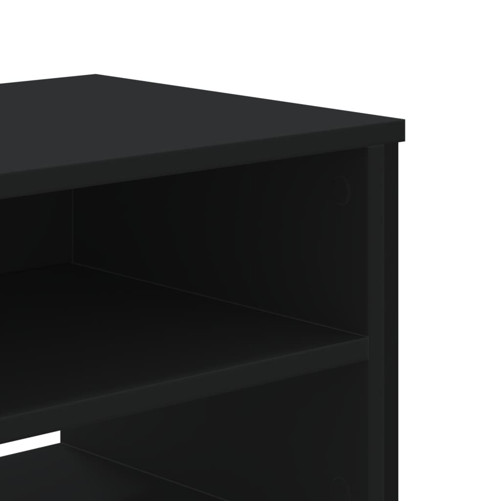 TV-skab Sort 122x34x41 cm Træ Materiale
