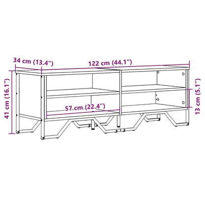 TV-skab Sort 122x34x41 cm Træ Materiale