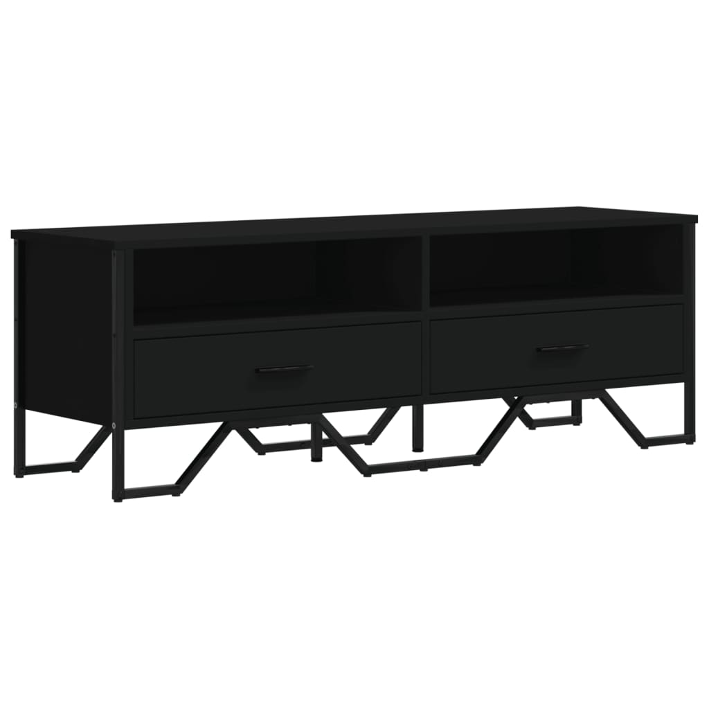 TV-skab Sort 122x34x41 cm Træ Materiale