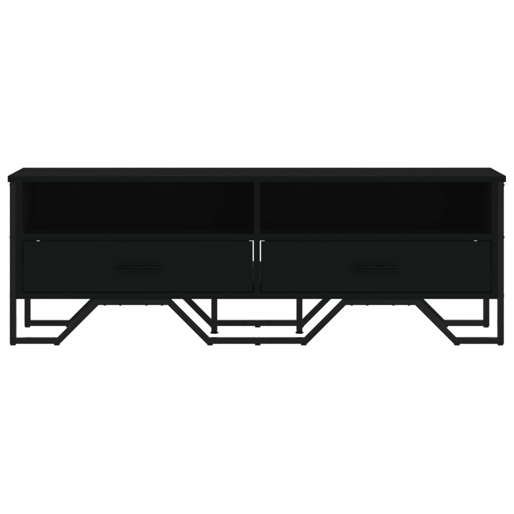 TV-skab Sort 122x34x41 cm Træ Materiale