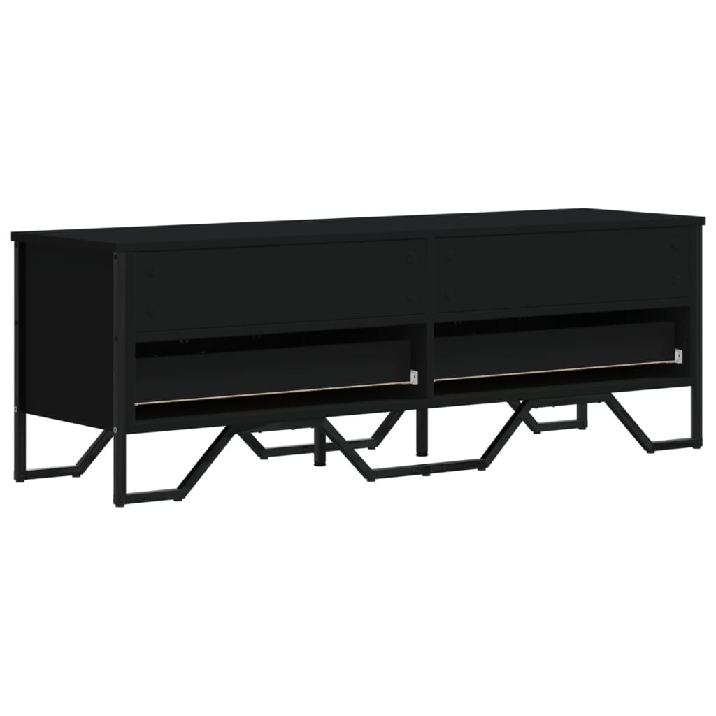 TV-skab Sort 122x34x41 cm Træ Materiale