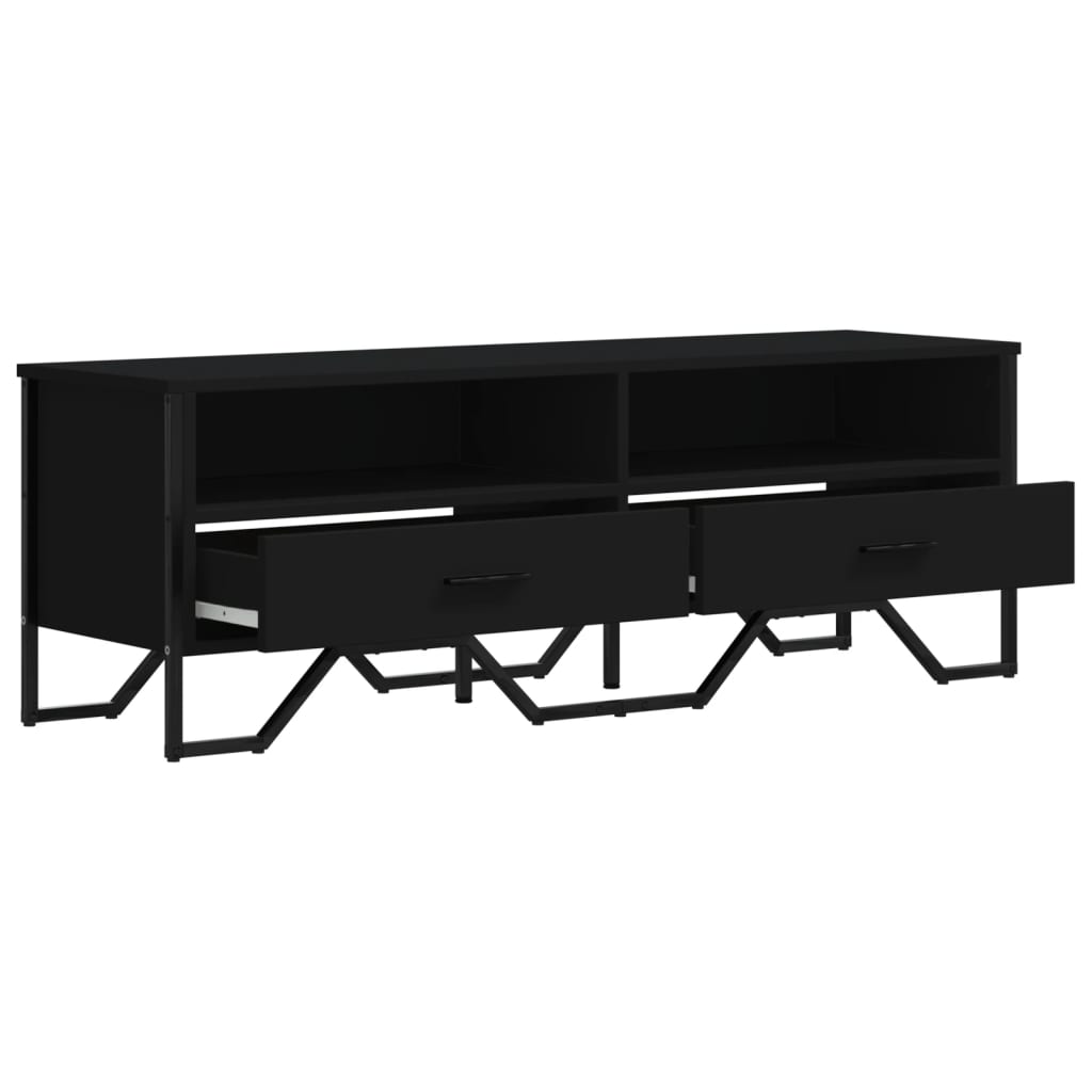 TV-skab Sort 122x34x41 cm Træ Materiale