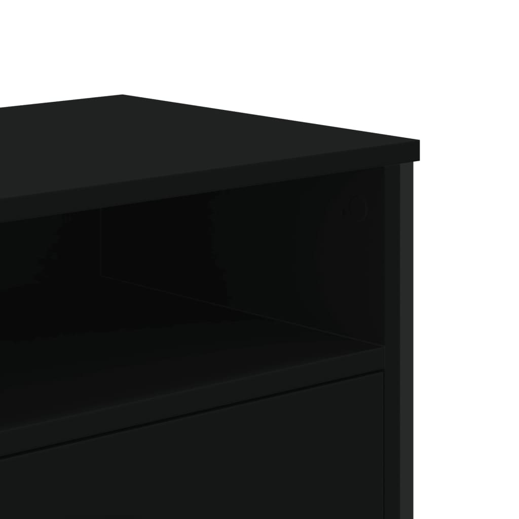 TV-skab Sort 122x34x41 cm Træ Materiale