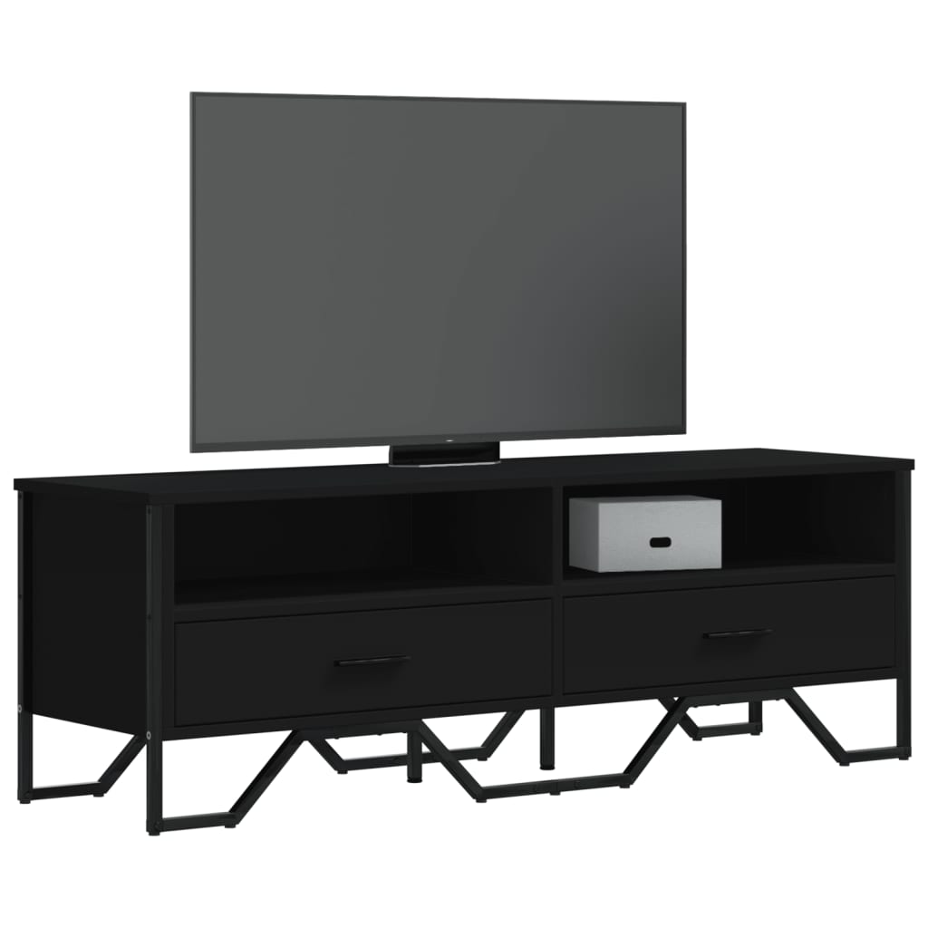 TV-skab Sort 122x34x41 cm Træ Materiale