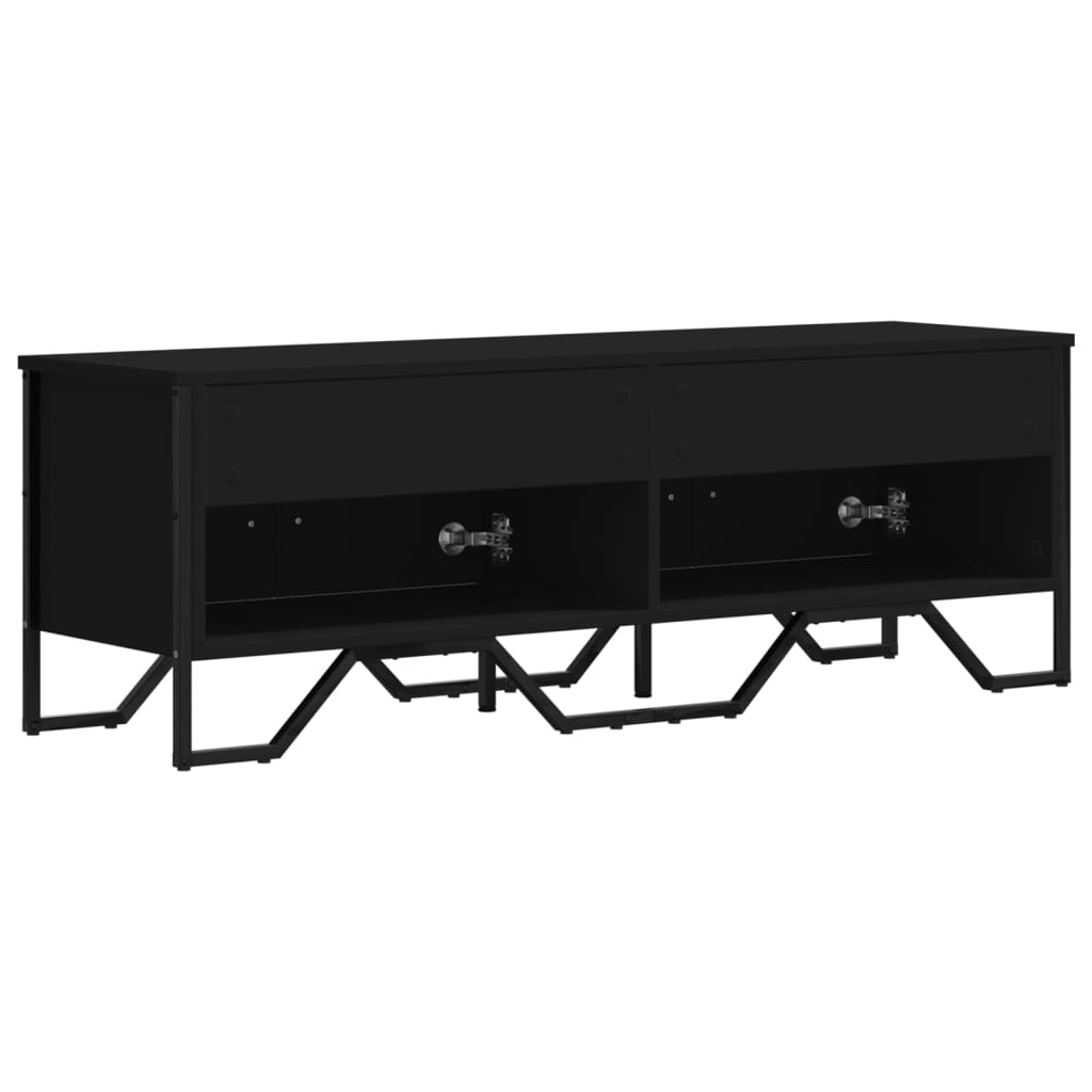 TV-skab Sort 122x34x41 cm Træ Materiale