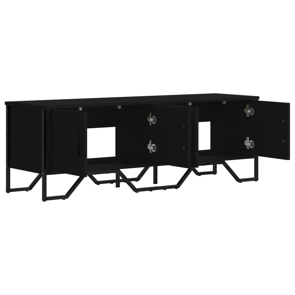 TV-skab Sort 122x34x41 cm Træ Materiale