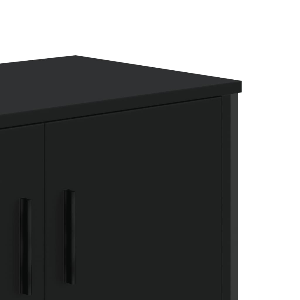 TV-skab Sort 122x34x41 cm Træ Materiale