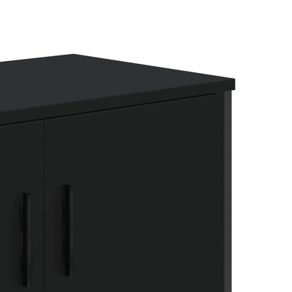 TV-skab Sort 122x34x41 cm Træ Materiale