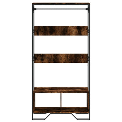 Tøjstativ røget eg 90x50x180 cm træmateriale
