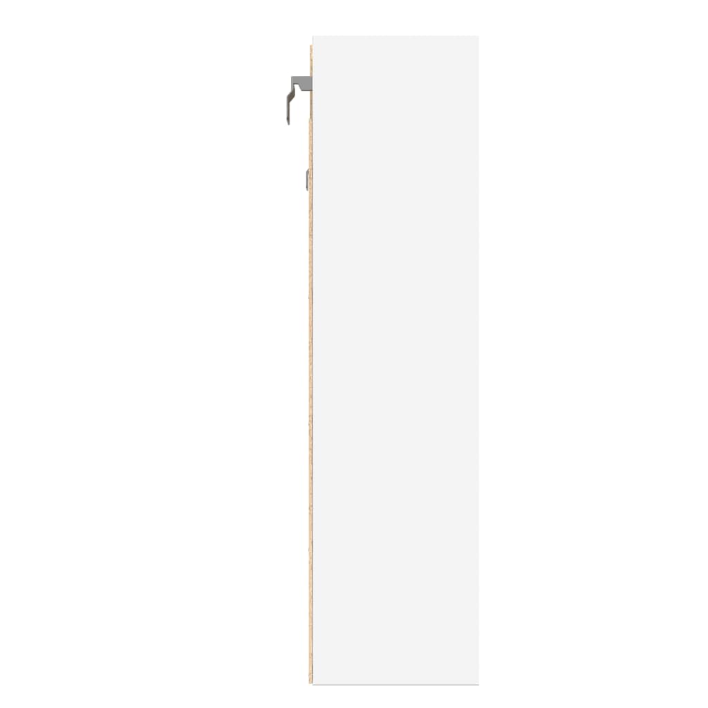 Vitrinenschrank Weiß 100x15x58 cm Holzwerkstoff