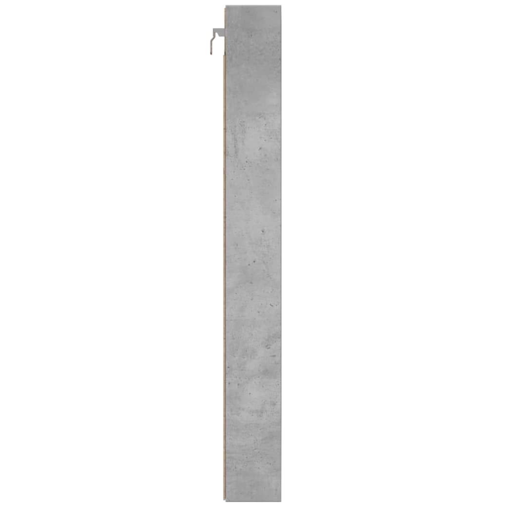 Vitrinenschrank Betongrau 100x8,5x75 cm Holzwerkstoff