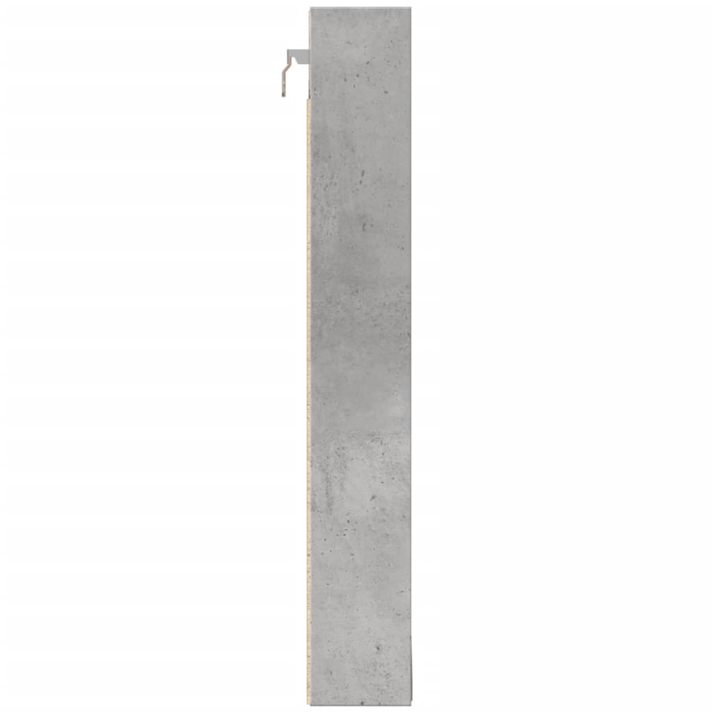 Vitrinenschrank Betongrau 100x8,5x58 cm Holzwerkstoff