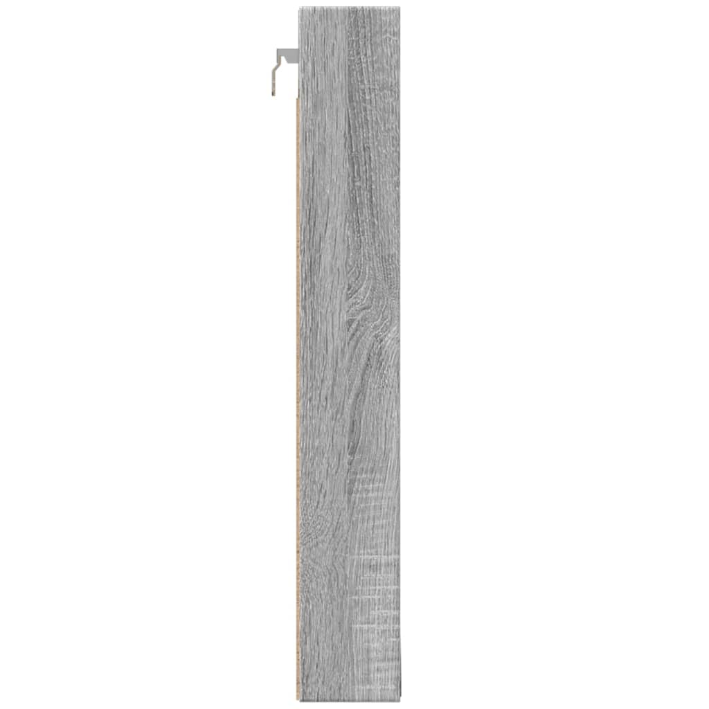 Vitrinenschrank Grau Sonoma 100x8,5x58 cm Holzwerkstoff