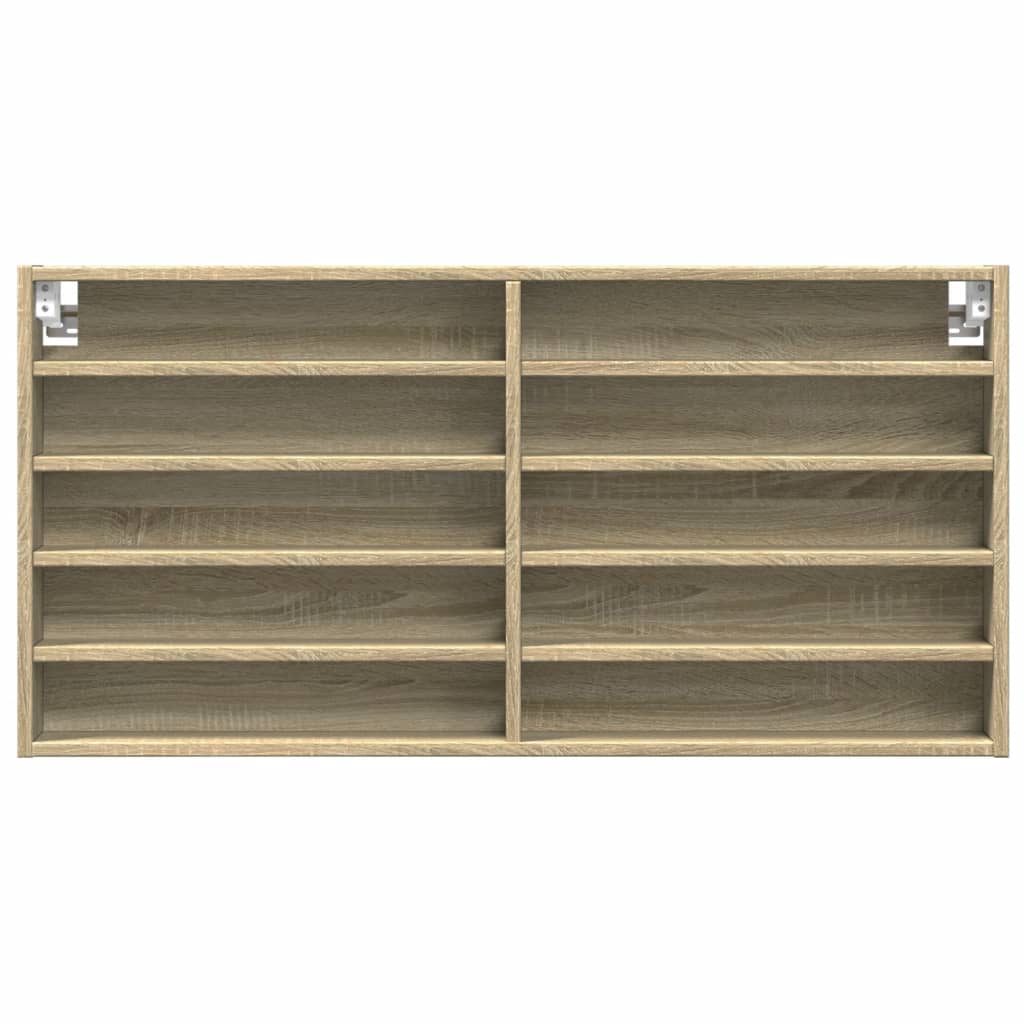 Vitrinenschrank Sonoma-Eiche 100x8,5x50 cm Holzwerkstoff