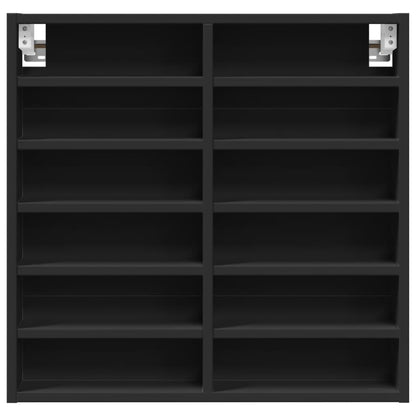 Vitrinenschrank Schwarz 60x8,5x58 cm Holzwerkstoff