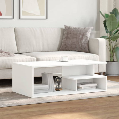Sofabord Hvid 102x55x35 cm Træ Materiale
