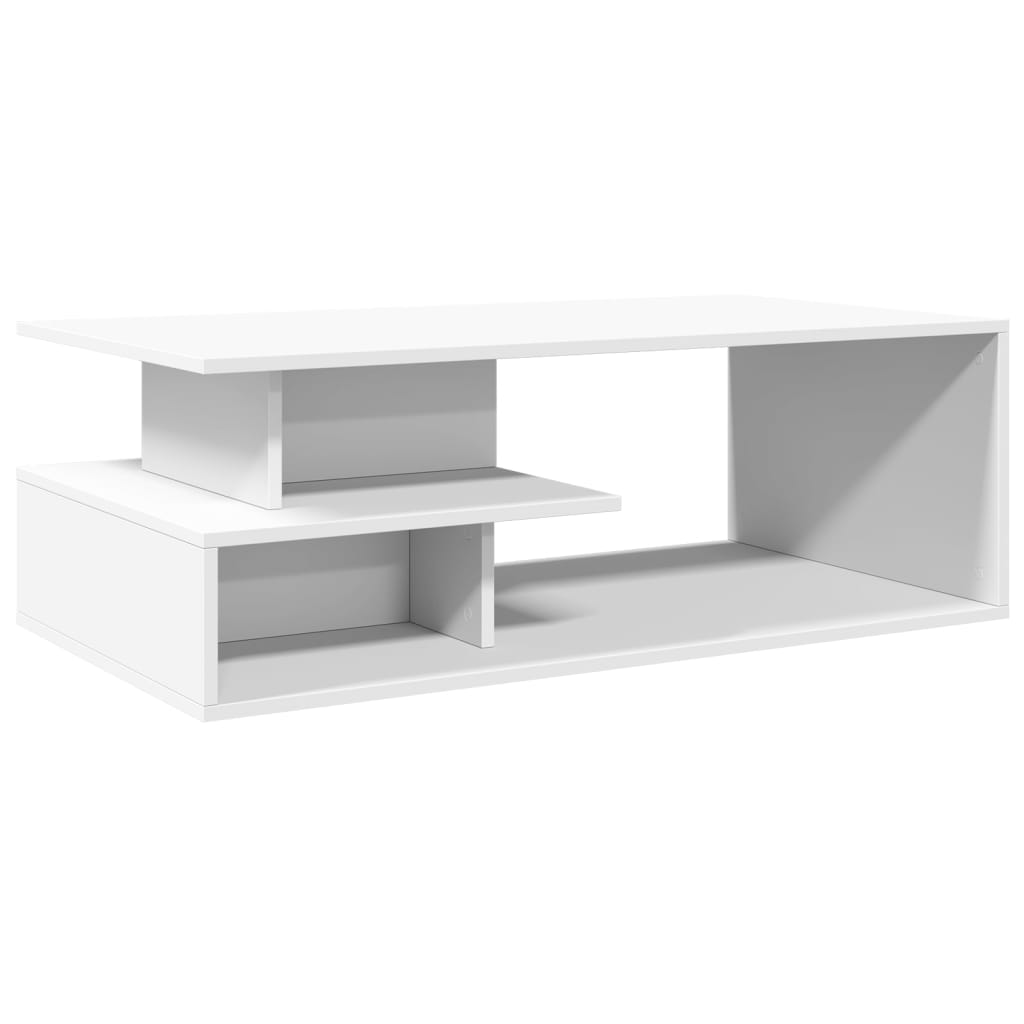 Sofabord Hvid 102x55x35 cm Træ Materiale