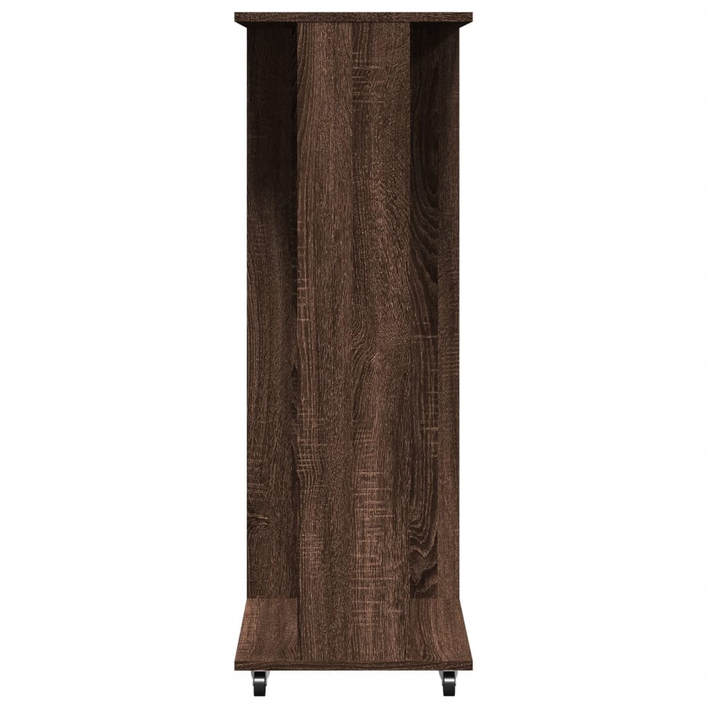 Kleiderständer mit Rollen Braun Eichen-Optik 102x38x110 cm