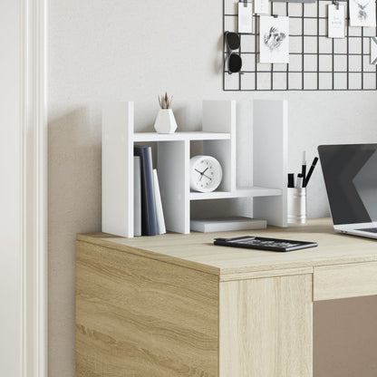 Schreibtisch-Organizer Weiß 34,5x15,5x35,5 cm Holzwerkstoff