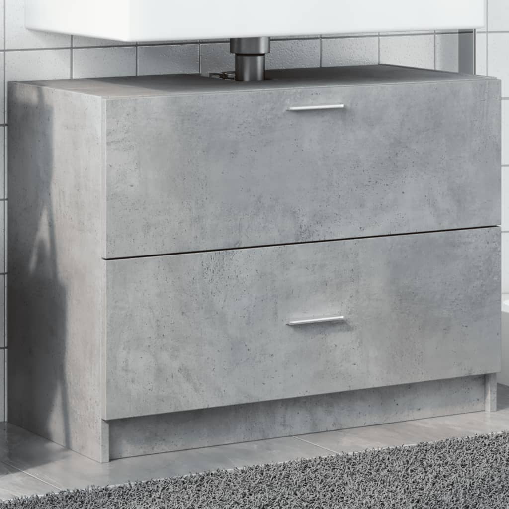 Håndvask underskab betongrå 78x37x59 cm træmateriale