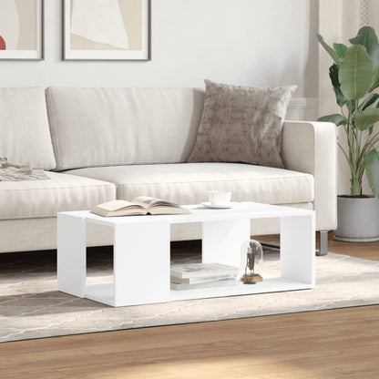 Sofabord Hvid 89,5x48x30 cm Træ Materiale