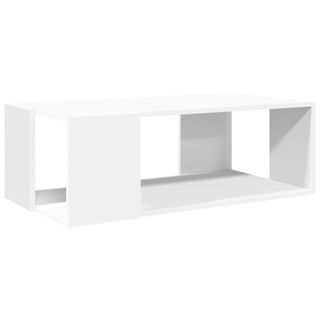 Sofabord Hvid 89,5x48x30 cm Træ Materiale