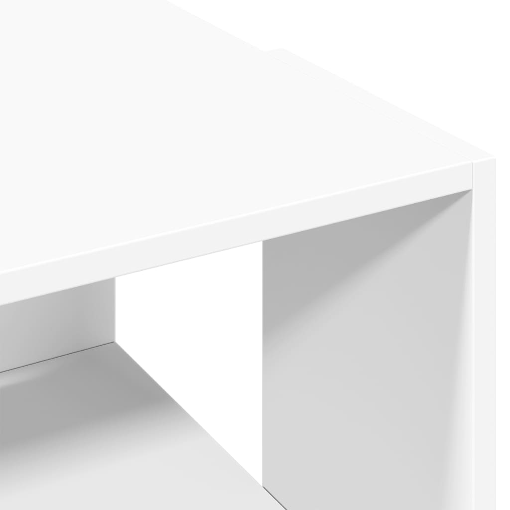 Sofabord Hvid 89,5x48x30 cm Træ Materiale