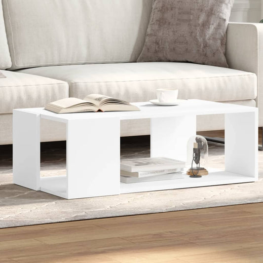 Sofabord Hvid 89,5x48x30 cm Træ Materiale