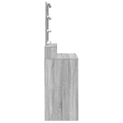 Schminktisch mit LED-Beleuchtung Grau Sonoma 80x41x144,5 cm